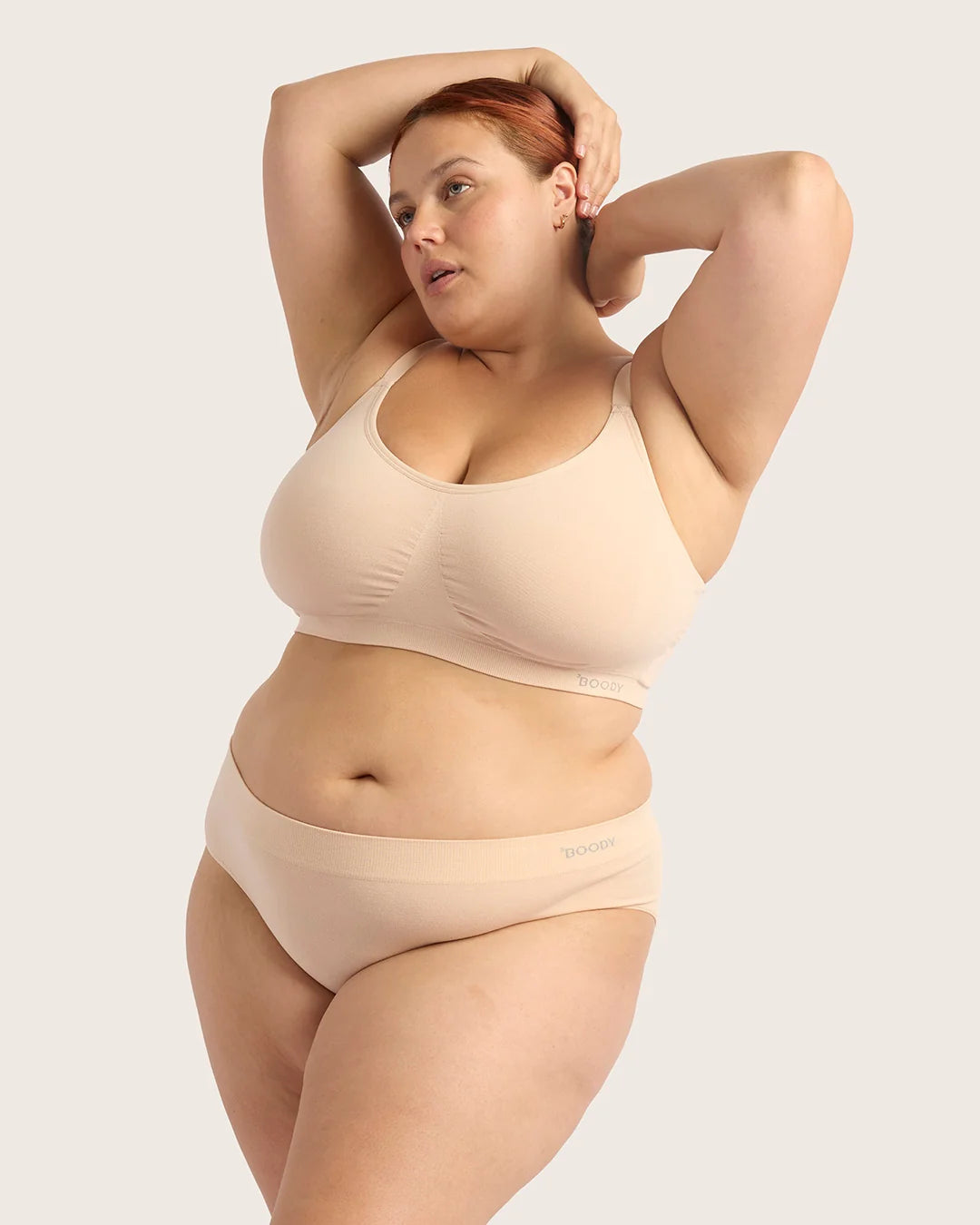 Bamboo Seamfree Midi Brief BM - Nude Shell