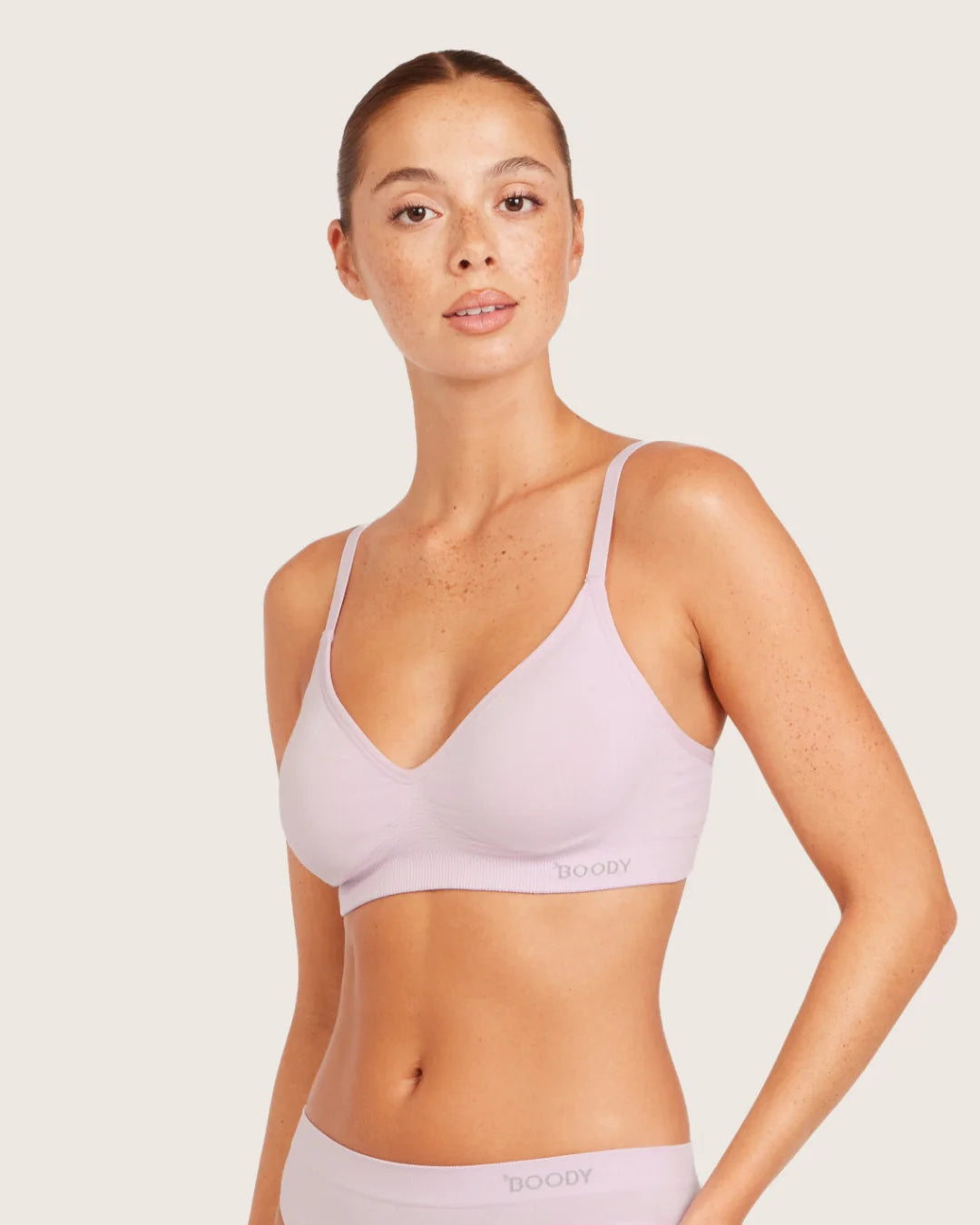 Wireless Bamboo T-shirt Bra (B-D) PWTF - Orchid