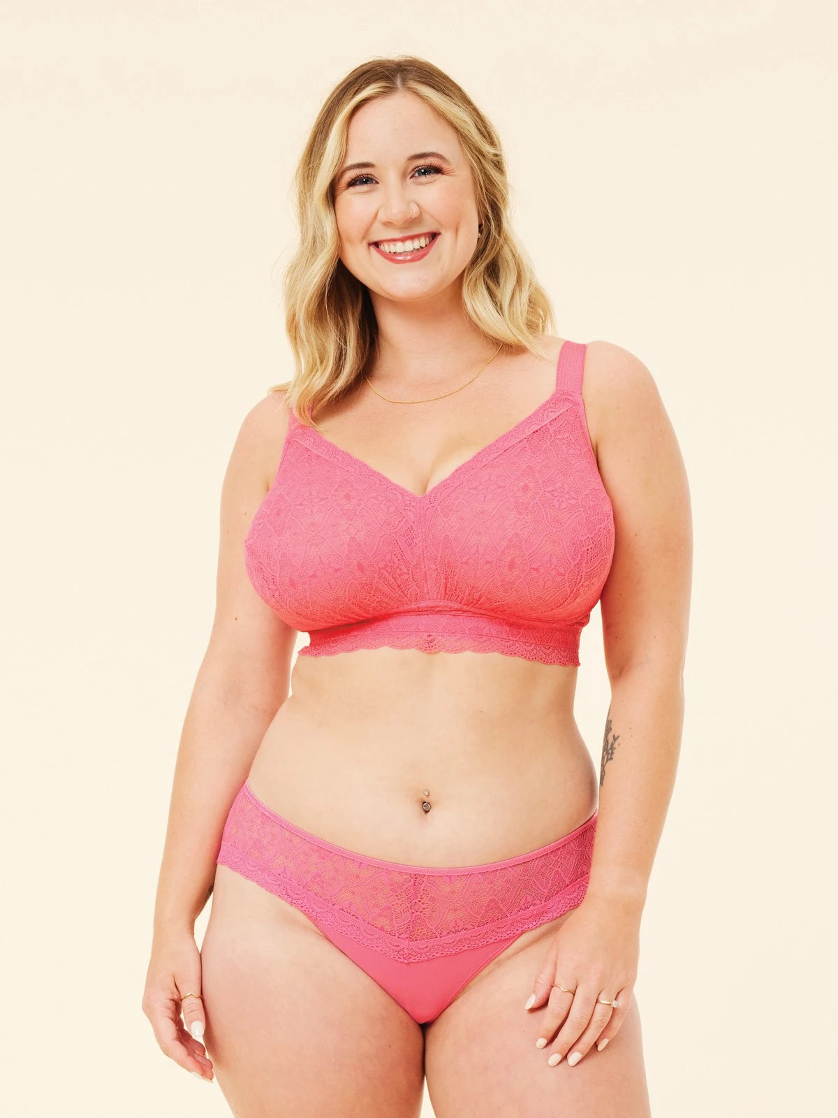 Bestie Wireless Full Cup (K,L, M) T-shirt Bralette 228-8020-09 - Hot Pink