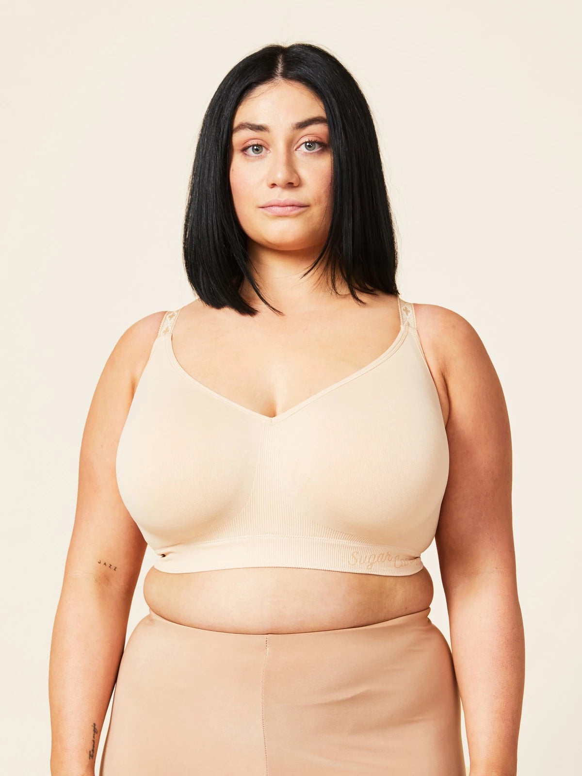 Basic Wireless Full Cup T-shirt Bralette 28-8005-07 - Beige