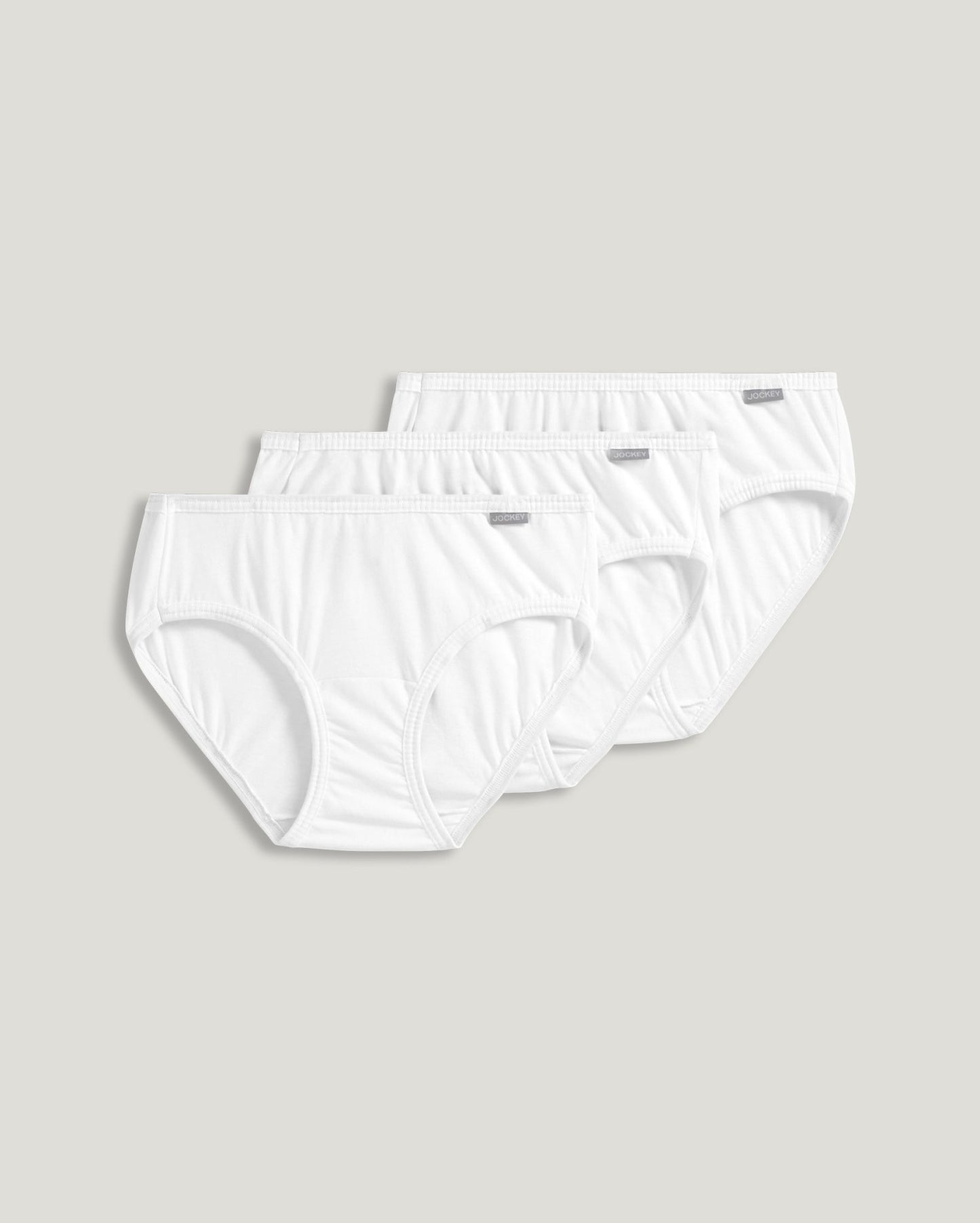 100% Cotton Elance Bikini - 3 Pack 7462 100 - White