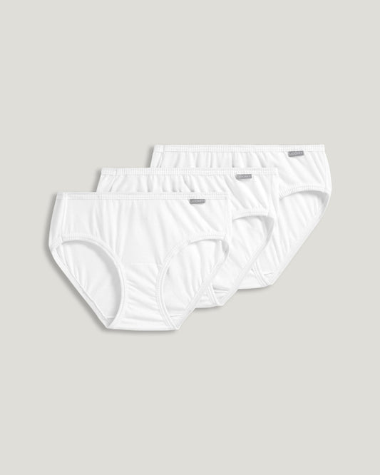 100% Cotton Elance Bikini - 3 Pack 7462 100 - White