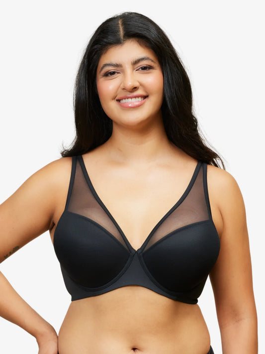 5041 Jolene Plunge T-shirt Bra - Black