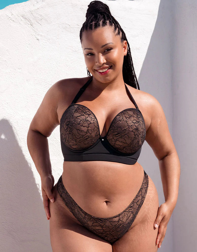 Hey Girls Super Plunge Strapless Multiway Bra BLT - Black/Latte