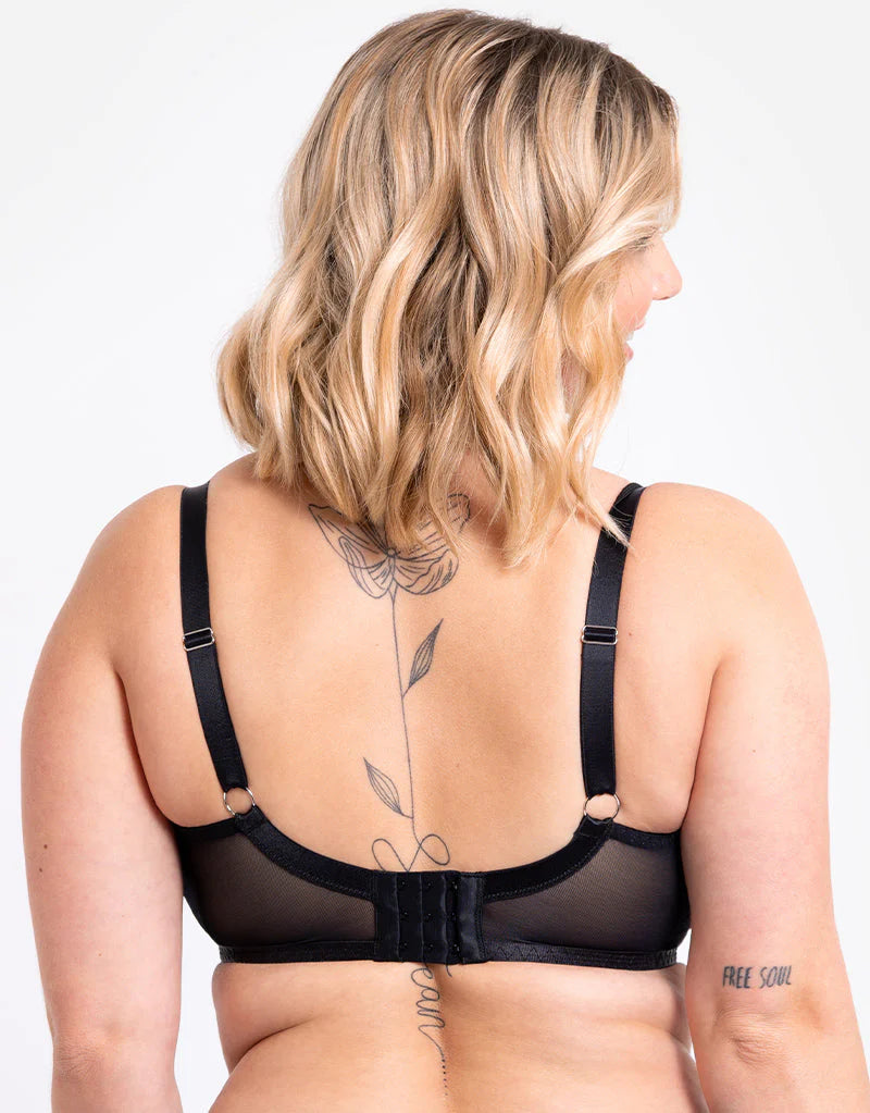 Daze Padded Balcony T-shirt Bra - Black