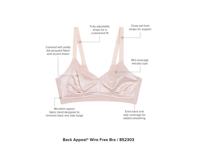 Back Appeal Wireless T-shirt Bra 852303 253 - Rose Dust