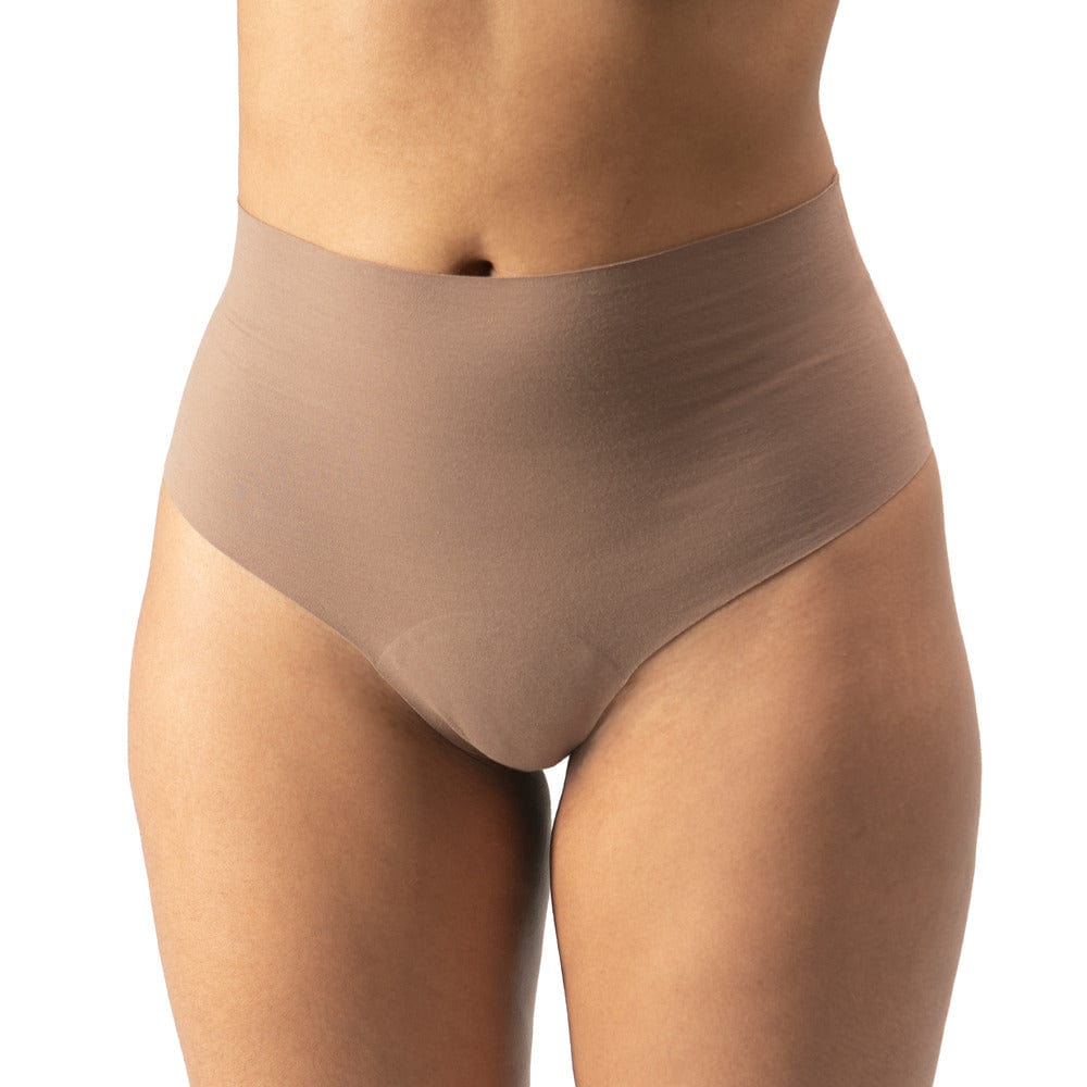 Organic Cotton High Waist Hipster - Tan