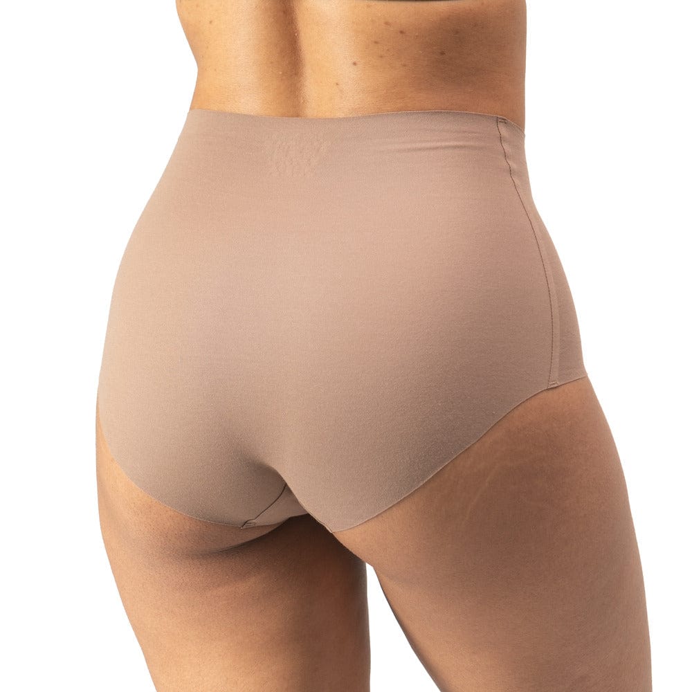 Organic Cotton High Waist Hipster - Tan