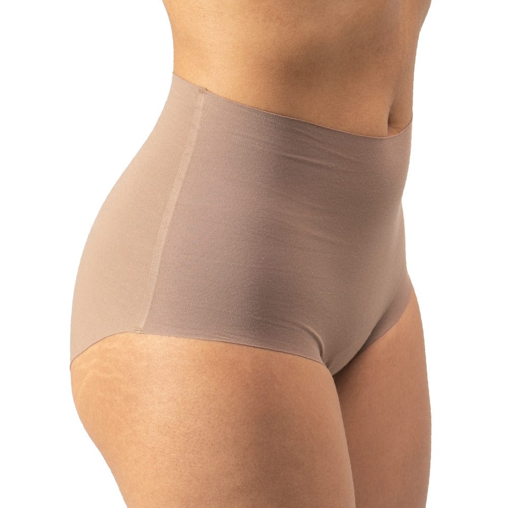 Organic Cotton High Waist Hipster - Tan