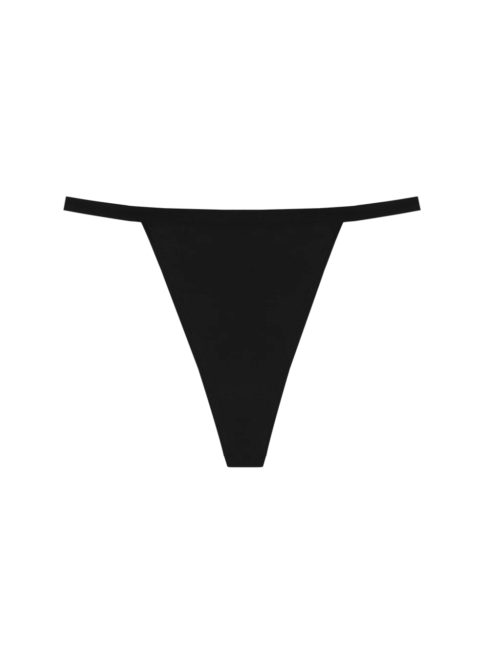 High Rise String Thong - Black