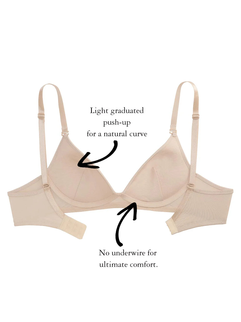 Lea Smooth Petite Wireless Bra L001S - Latte