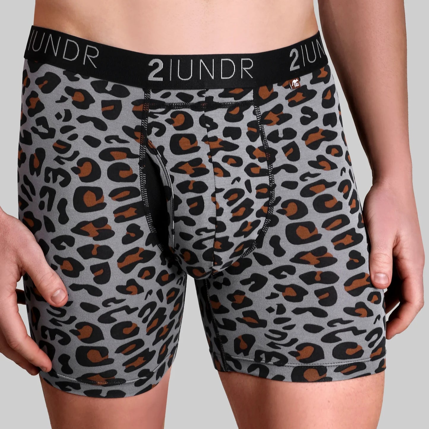 2UNDR (SC) 6" Swing Shift Boxer Brief - Leopard