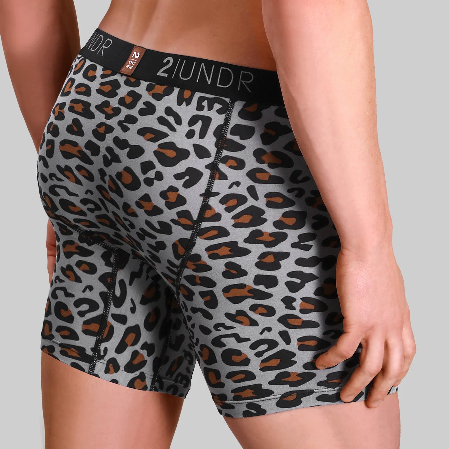 2UNDR (SC) 6" Swing Shift Boxer Brief - Leopard