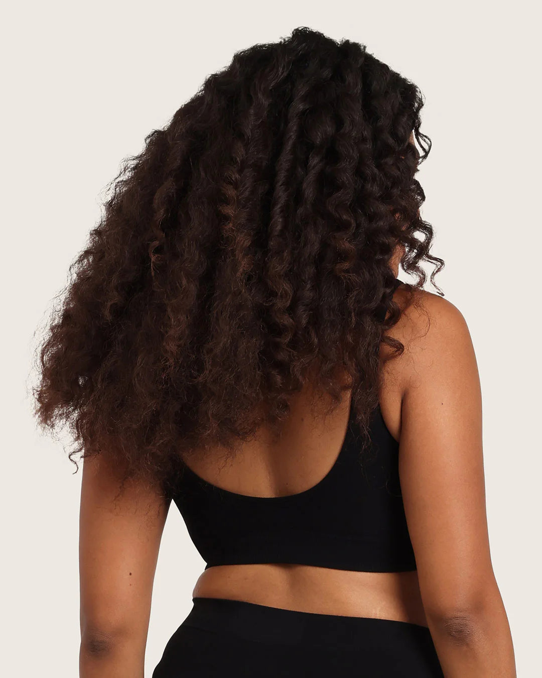 Wireless Bamboo T-shirt Crop Bra with Pads (B-D) BR B78000 - Black