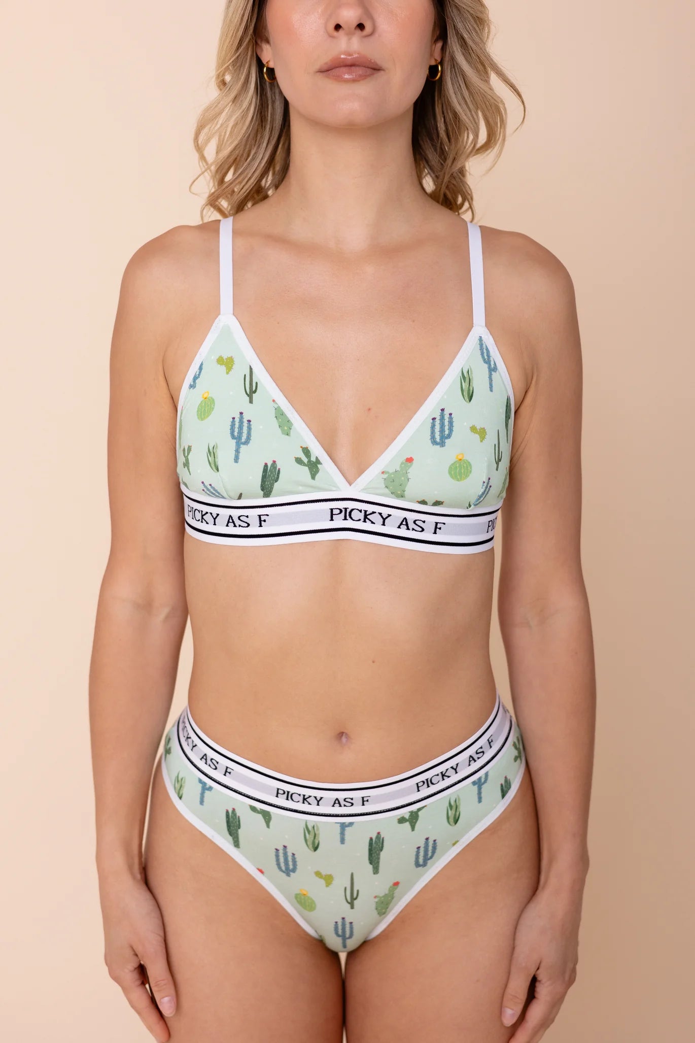 Wireless Bamboo Triangle Bralette - Picky As F