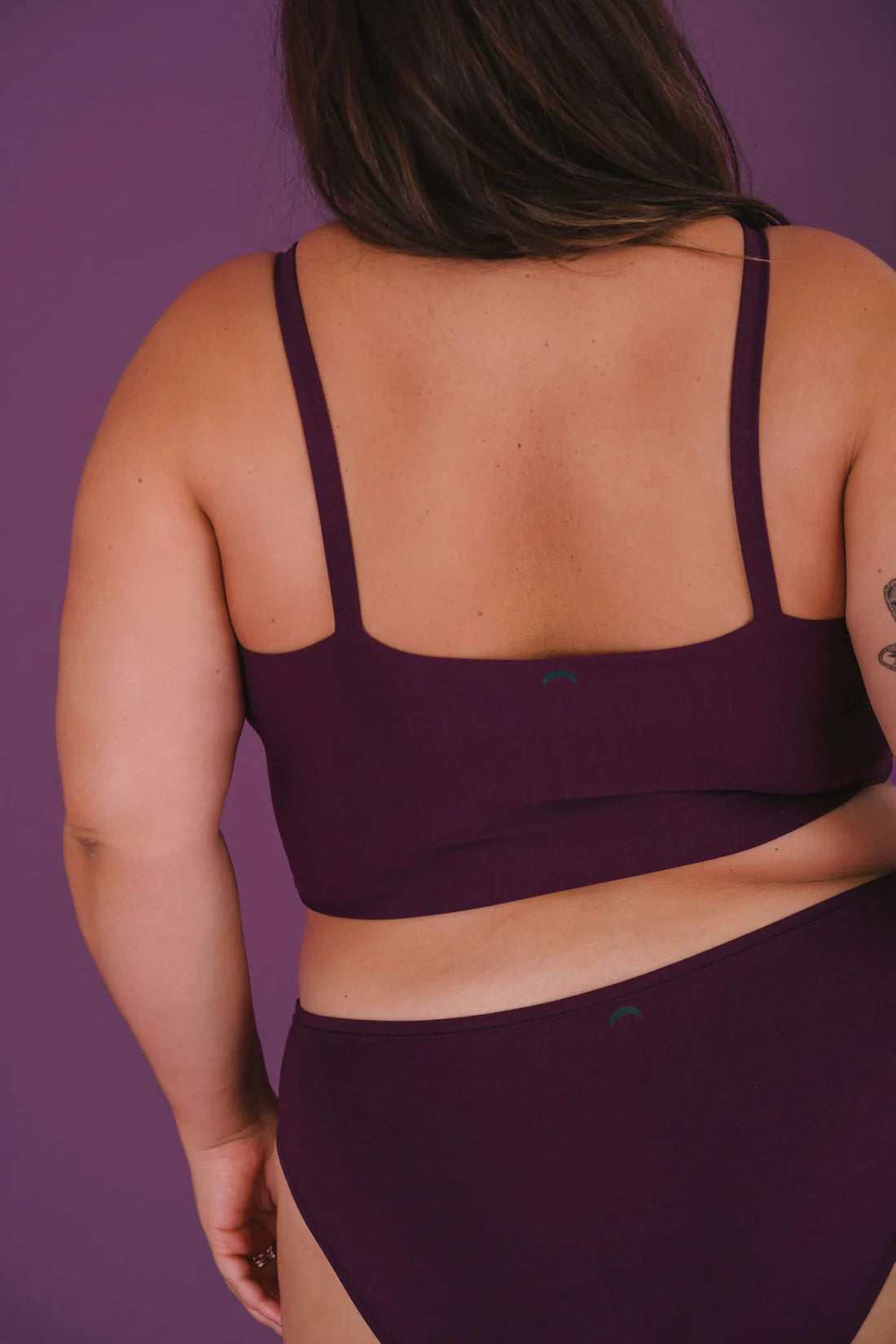 Wireless Tata (SC) Crop Cami - Plum