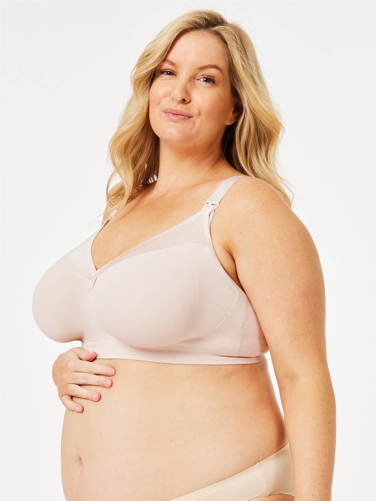 Ribbon Candy Wireless Maternity and Nursing Bralette 27-8017-03 - Stone