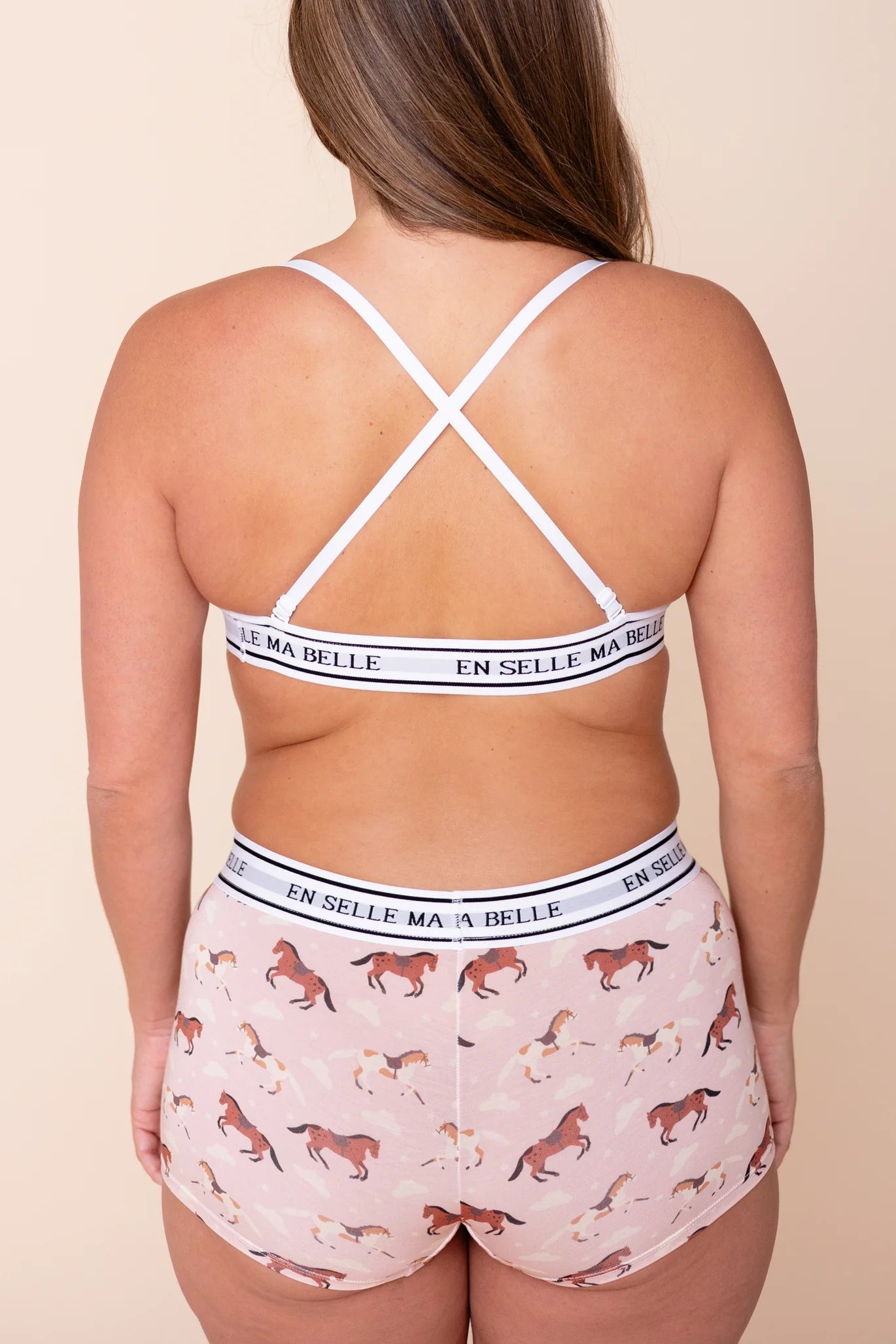 Wireless Bamboo Triangle Bralette - En Selle Ma Belle (Saddle Up Gorgeous)