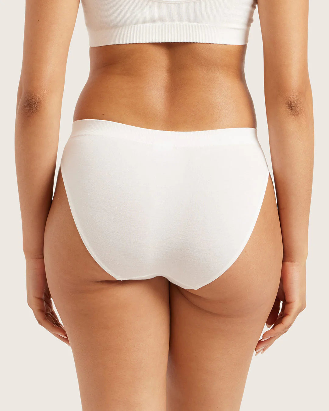 Bamboo Seamfree Classic Bikini Panty BK - White