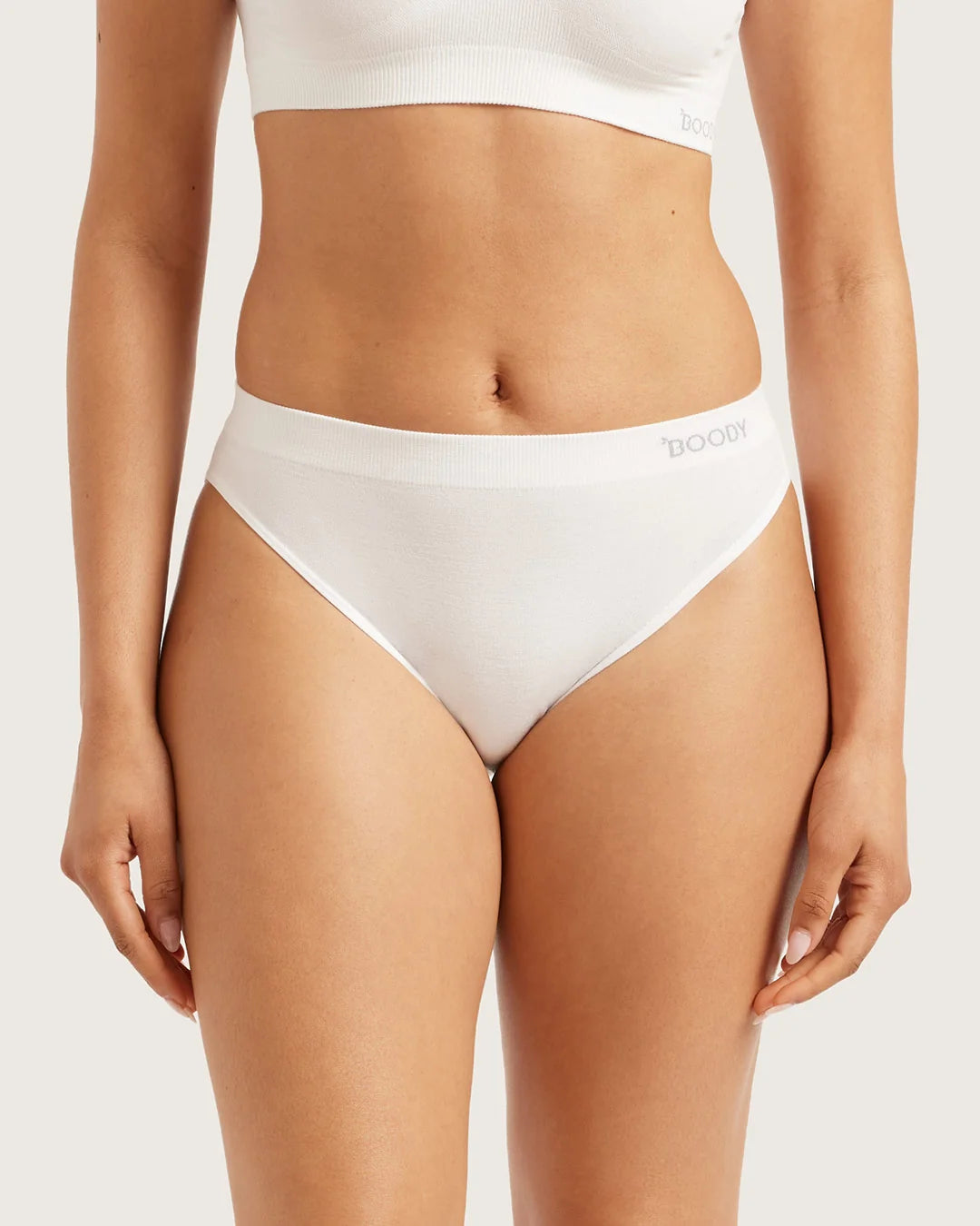 Bamboo Seamfree Classic Bikini Panty BK - White