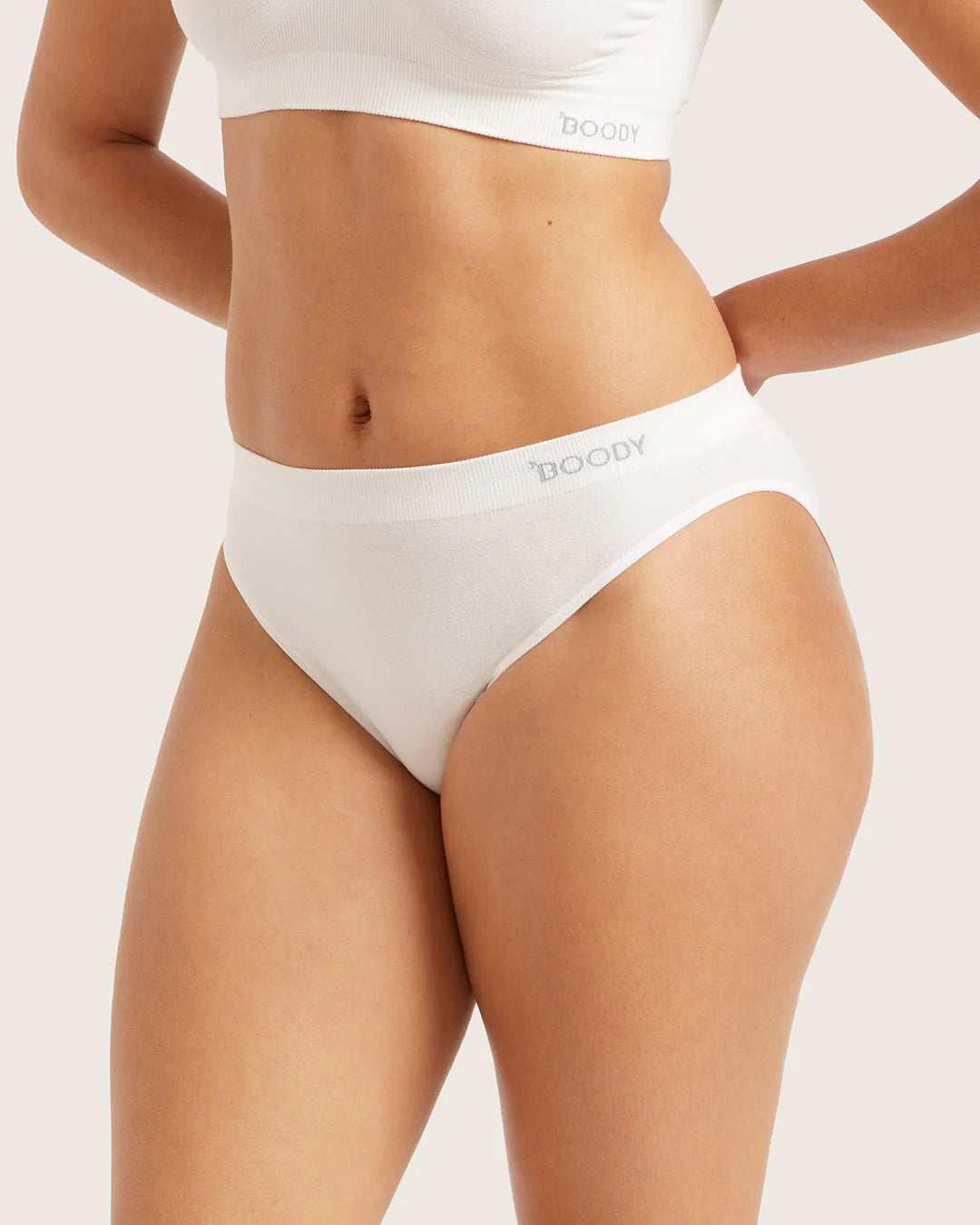 Bamboo Seamfree Classic Bikini Panty BK - White