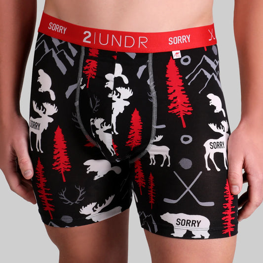 2UNDR 6" Swing Shift Boxer Brief - Sorry Eh