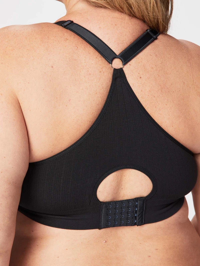Tutti Frutti Wireless Padded Racerback T-shirt Nursing Bra 1053 - Black