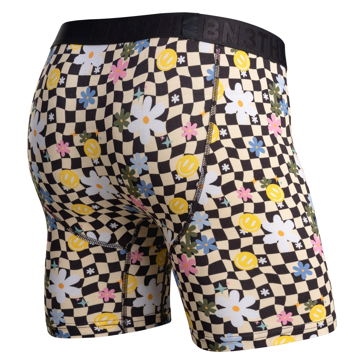 BN3TH 6.5" Classic Icon Boxer Brief A027 - Psychodelic Floral - Sand
