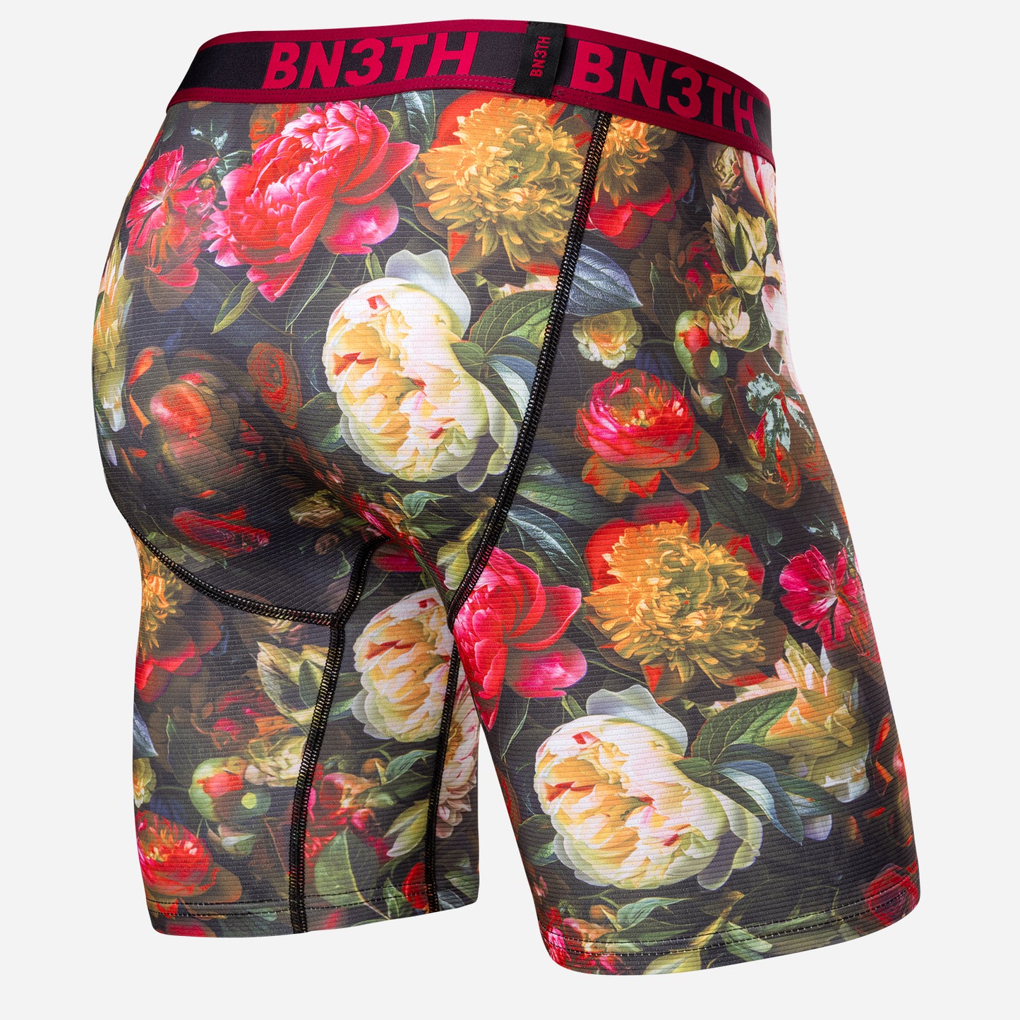 BN3TH 7" Pro Flex Max Boxer Brief A173 - Gothic Bouquet - Pink