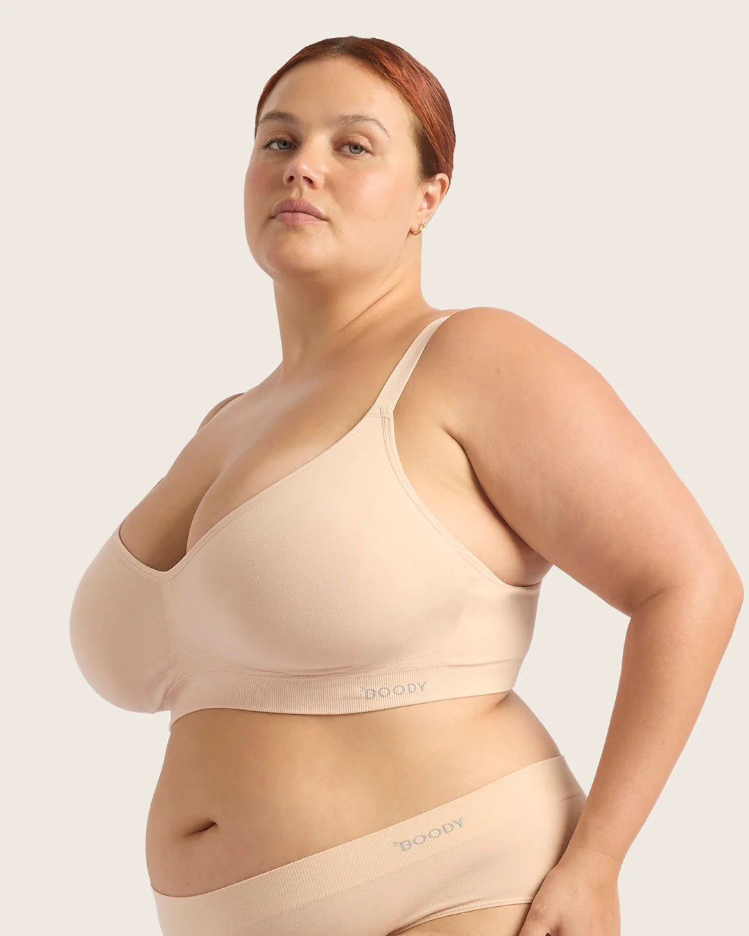 Wireless Full Bust Bamboo T-shirt Bra (D-F) FBTF B11036 - Shell