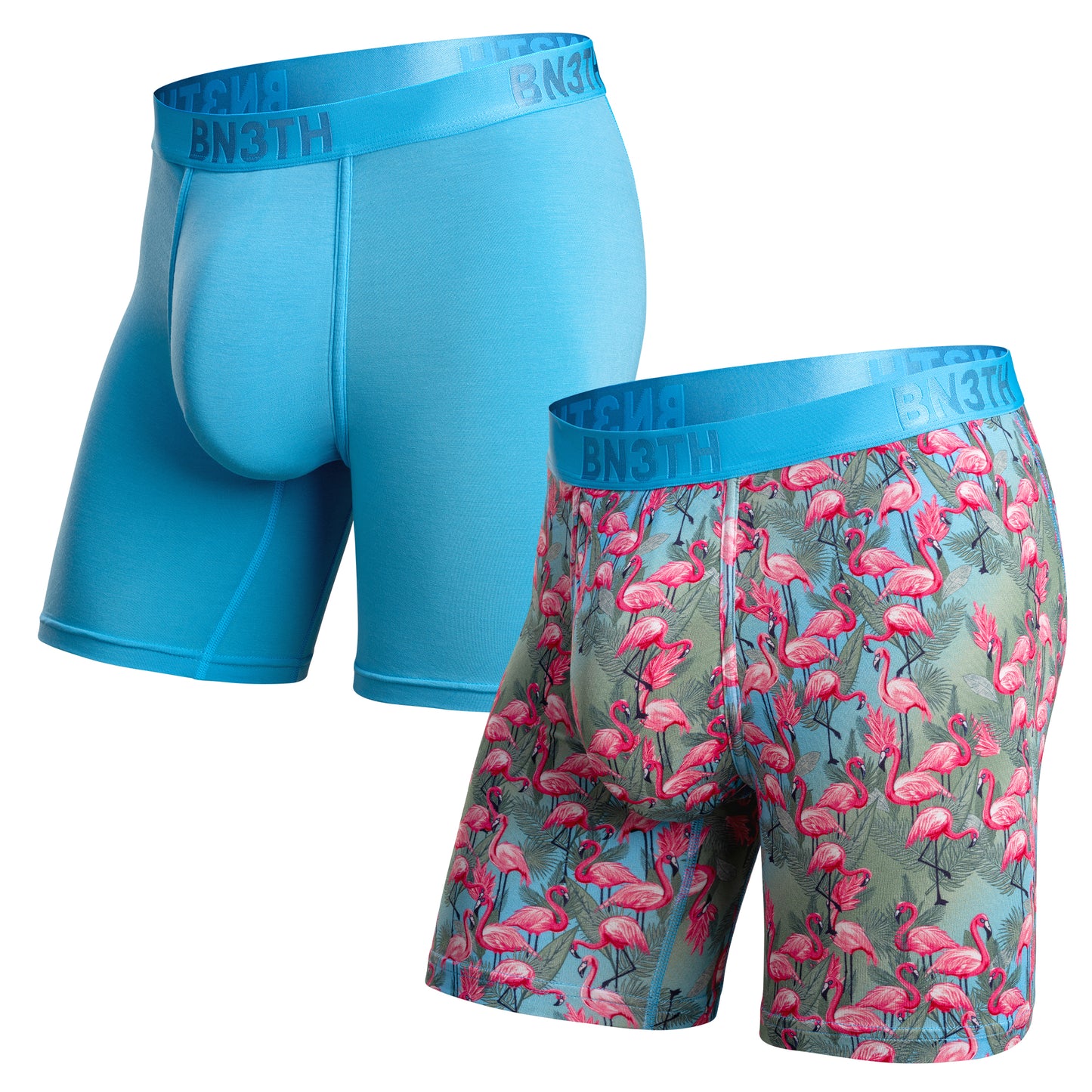 BN3TH 2 Pack Classic Icon 6.5" Boxer Brief 1789 - Ethereal/Flamingo-Ethereal