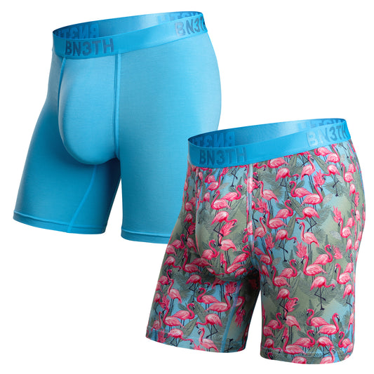BN3TH 2 Pack Classic Icon 6.5" Boxer Brief 1789 - Ethereal/Flamingo-Ethereal
