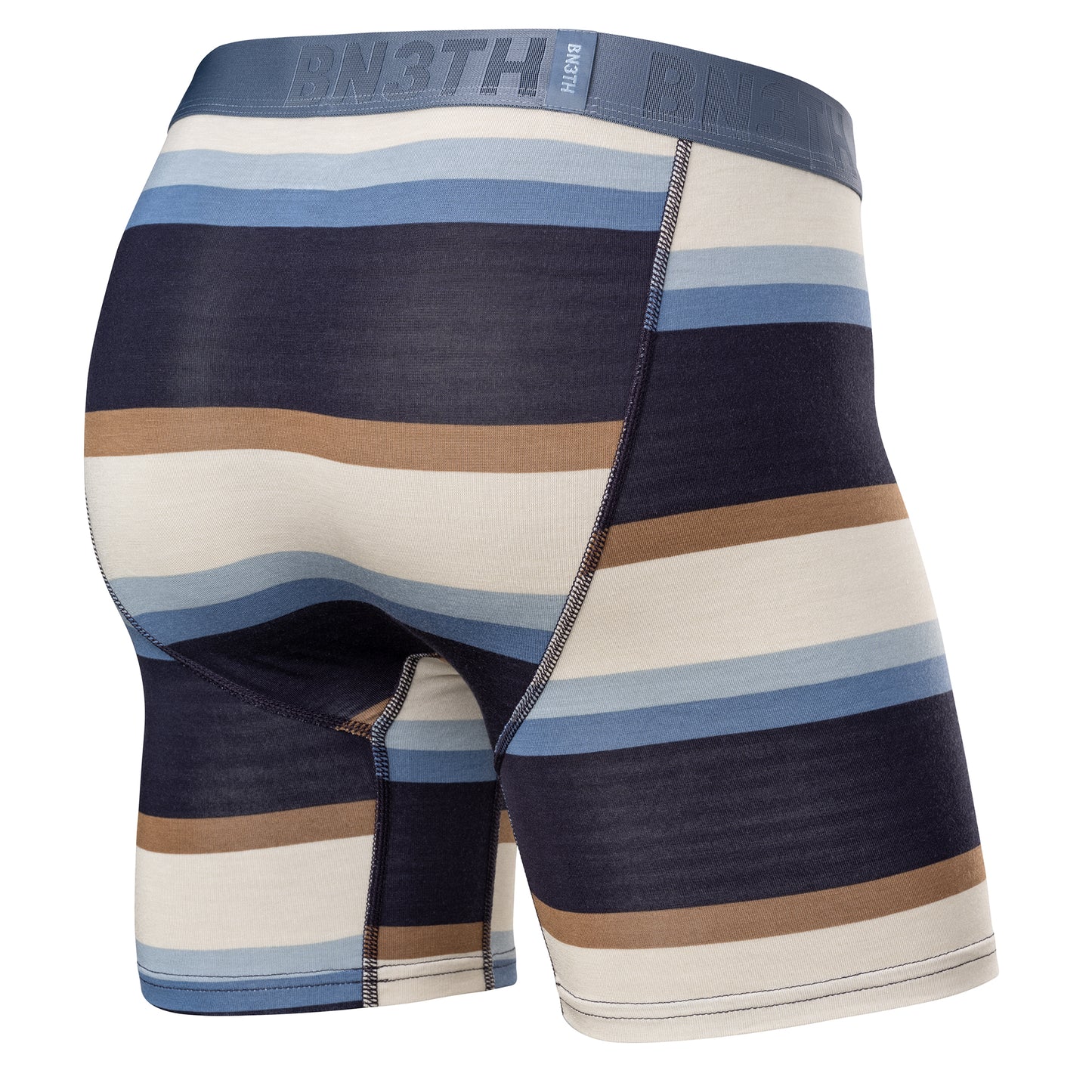 BN3TH 5.5" Essentials Boxer Brief A146 - Retro Wide Stripe - Dark Navy