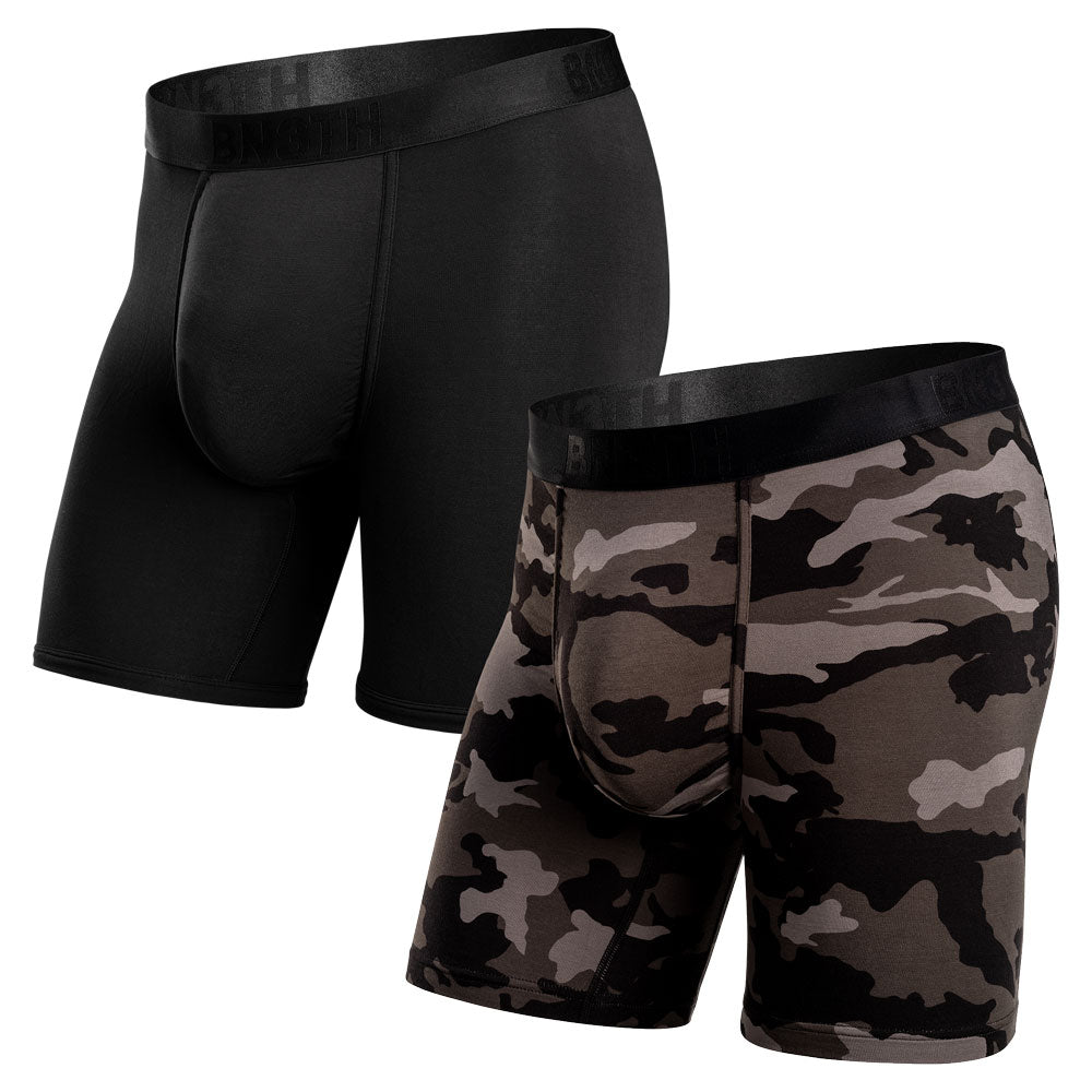 BN3TH 2 Pack Classic Icon 6.5" Boxer Brief 1129 - Black/Camo Covert