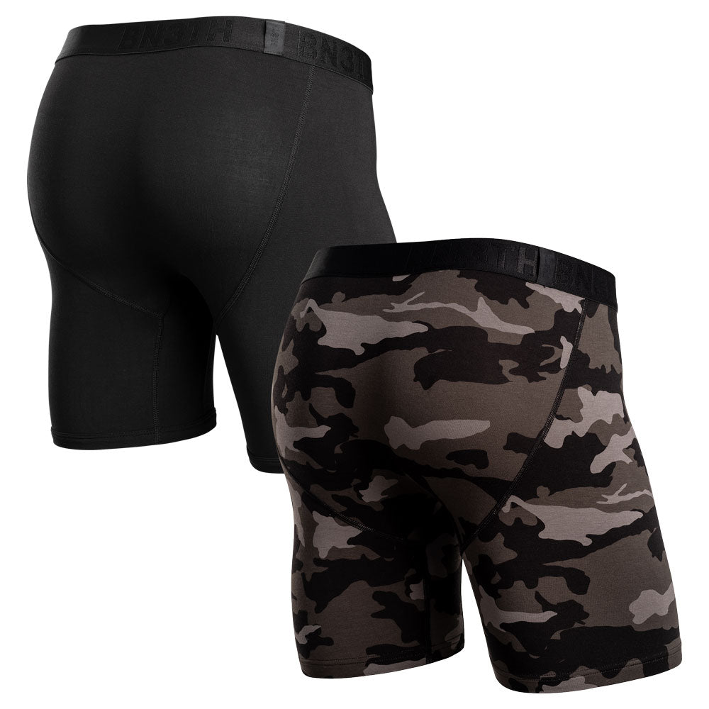 BN3TH 2 Pack Classic Icon 6.5" Boxer Brief 1129 - Black/Camo Covert