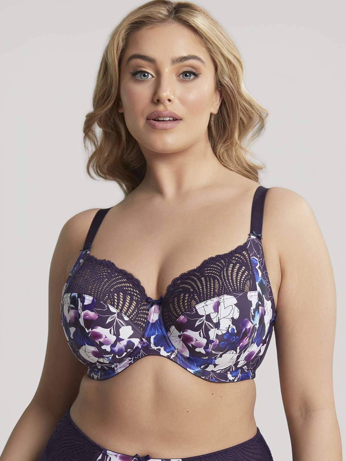 Arianna (D) Full Cup Bra 10275 - Damson Floral