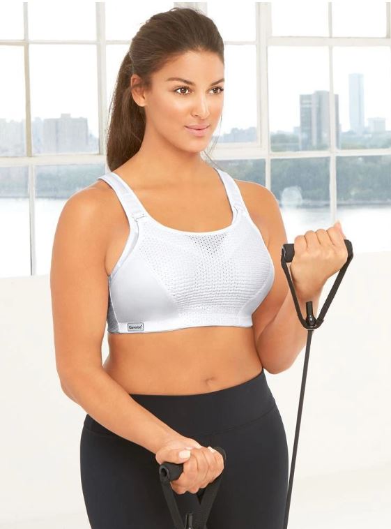 1166 Double Layer Wireless Adjustable Control Sport Bra - White