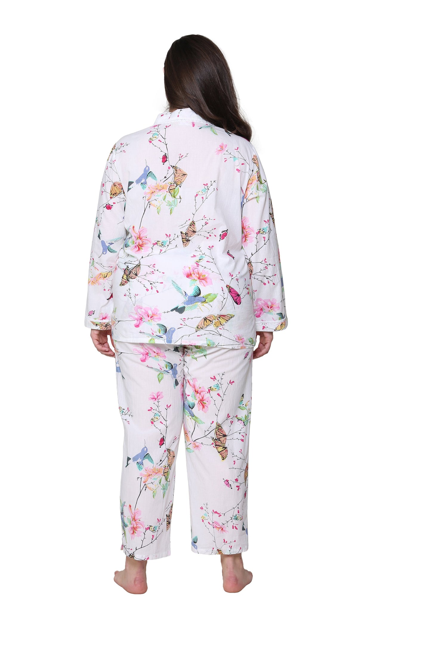 100% Cotton Long Sleeve Pyjamas 1411 - Hummingbird Island