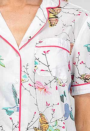 100% Cotton Long Sleeve Pyjamas 1411 - Hummingbird Island