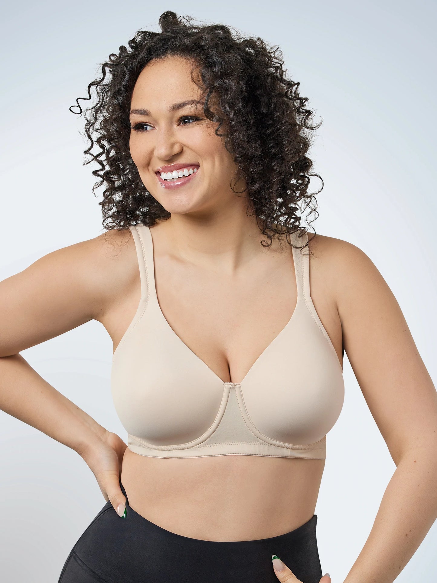 Brigitte Full Coverage Wireless T-shirt Bra 5042 - Beige