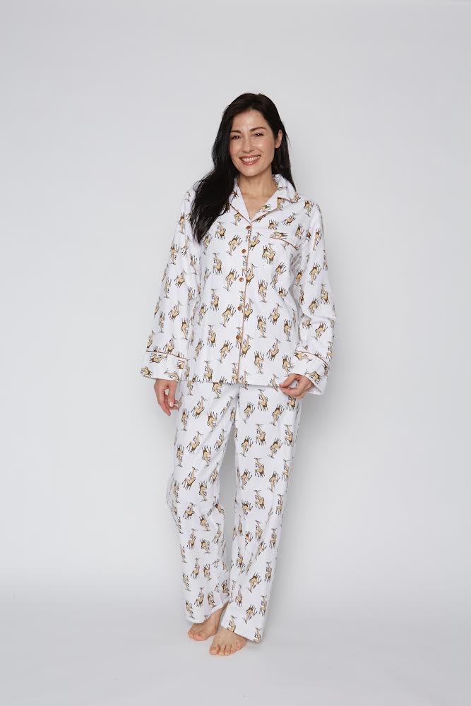 100% Cotton Flannel Pyjamas 15175 - Reindeer