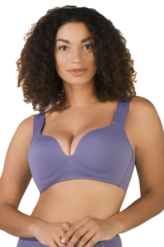 Rhonda Shear Women's Plus Size Mesh Front Leisure Bra, Ice Blue, 1X at   Women's Clothing store