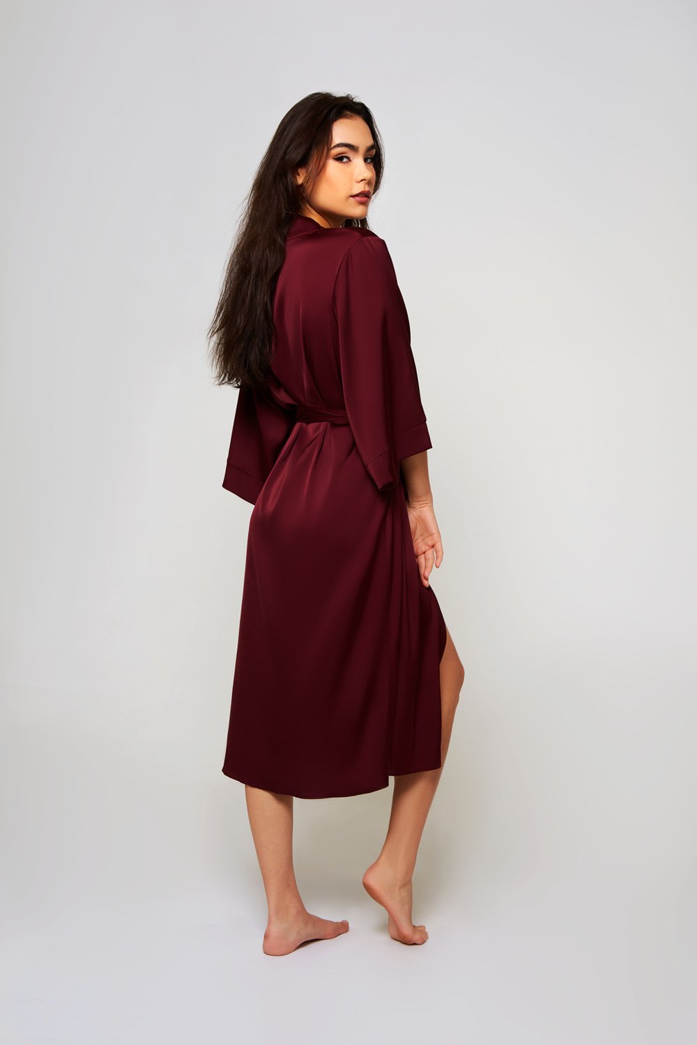 Tania Long Robe 78130 - Burgundy