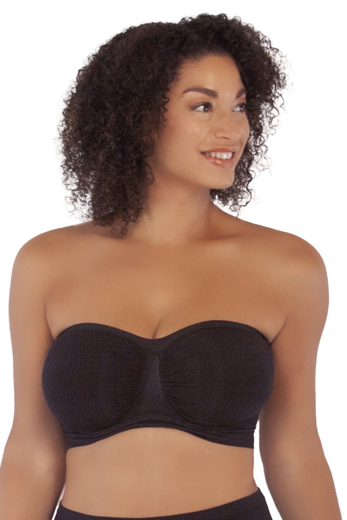 Sweetheart Neckline Underwire Bandeau Bra 9682 - Black