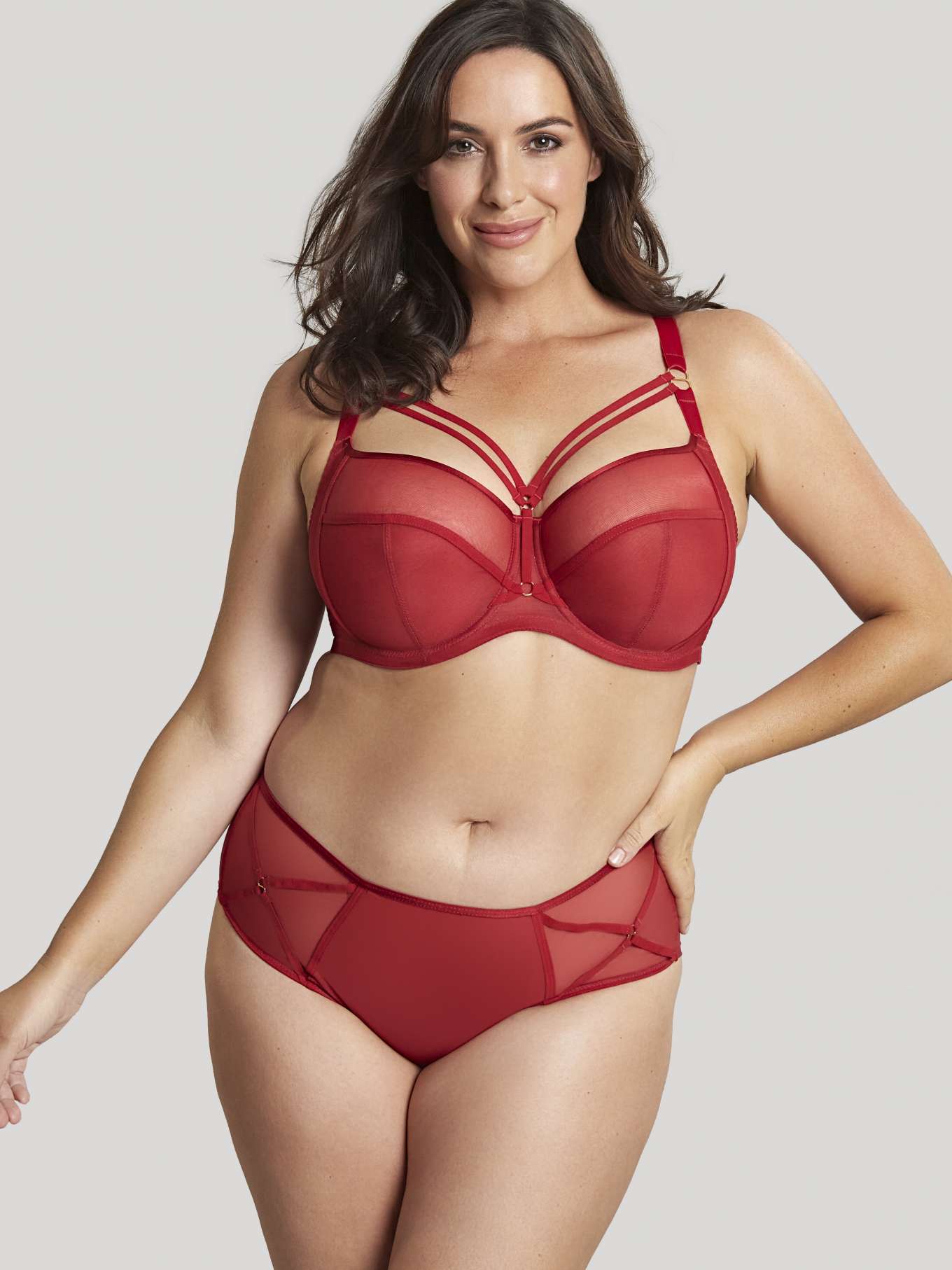 Dionne Strappy Full Cup Bra 9695 - Fiery Red