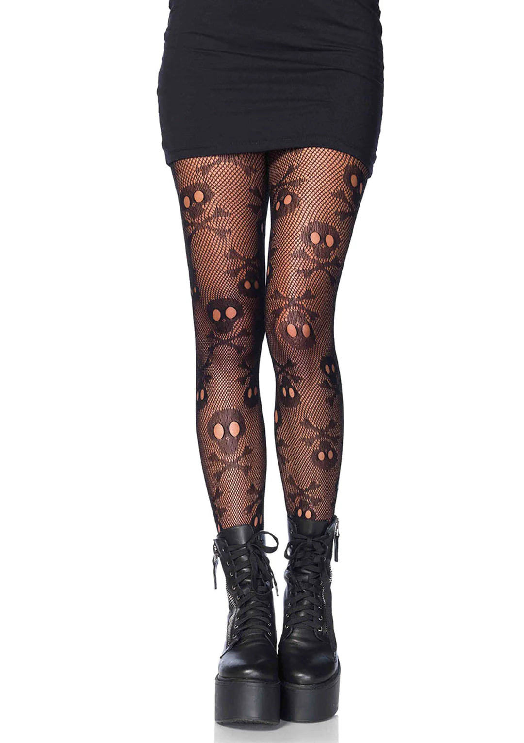 Pirate Skull Net Tights 9986 - Black