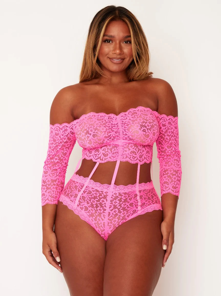 Alix Multiway Teddy - Neon Pink