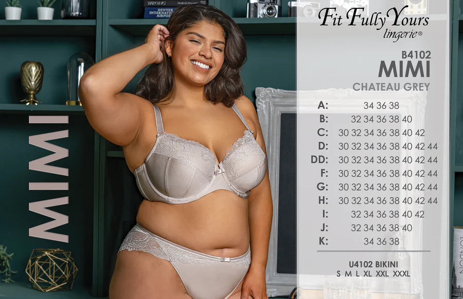 Mimi Push Up Bra B4102 - Chateau Grey