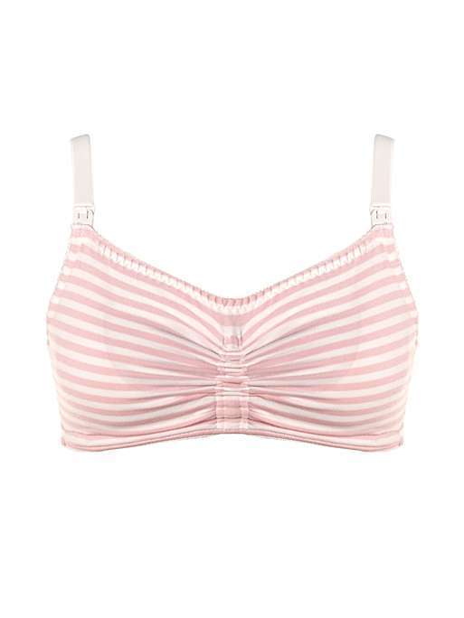 Blossom Wireless Nursing Bra - Pink/White