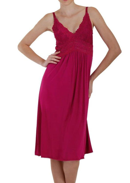 100% Cotton Woven Sleeveless Nightgown 4412 - Red – Purple Cactus Lingerie